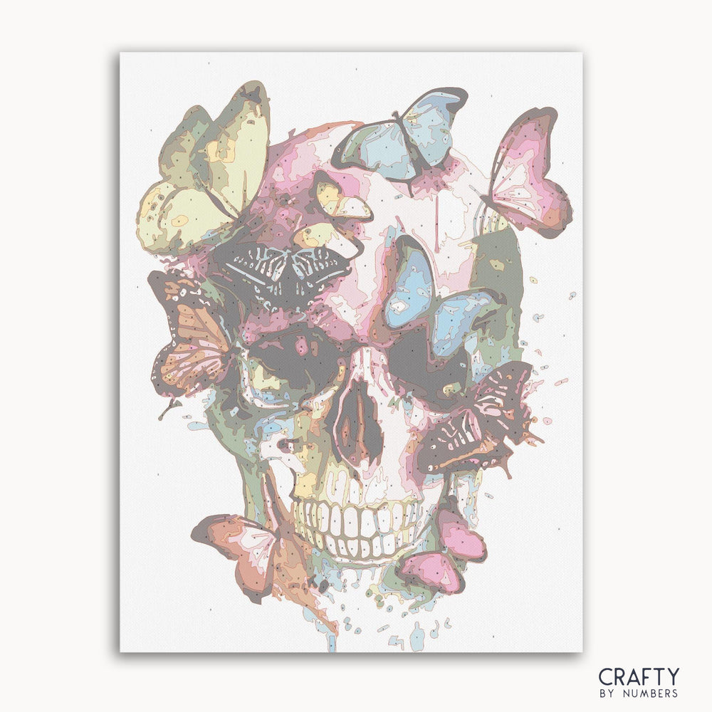 Colorful butterfly paint by number artwork inspired by famous paintings and van gogh famous paintings style.