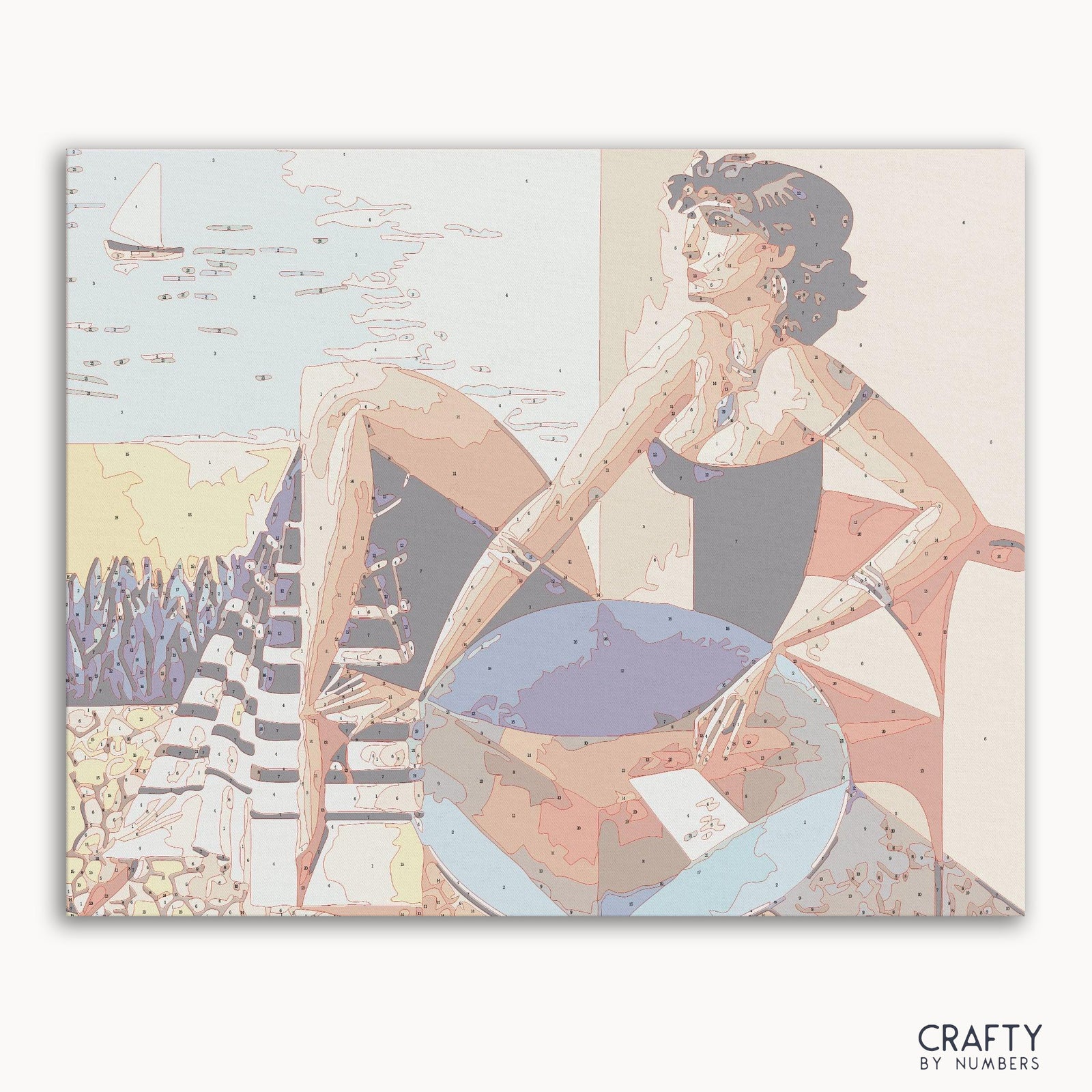 Cuadro Peaceful Lady de Georgy Kurasov que presenta a una mujer serena, inspirada en pinturas famosas de mujeres y pinturas de artistas famosos.