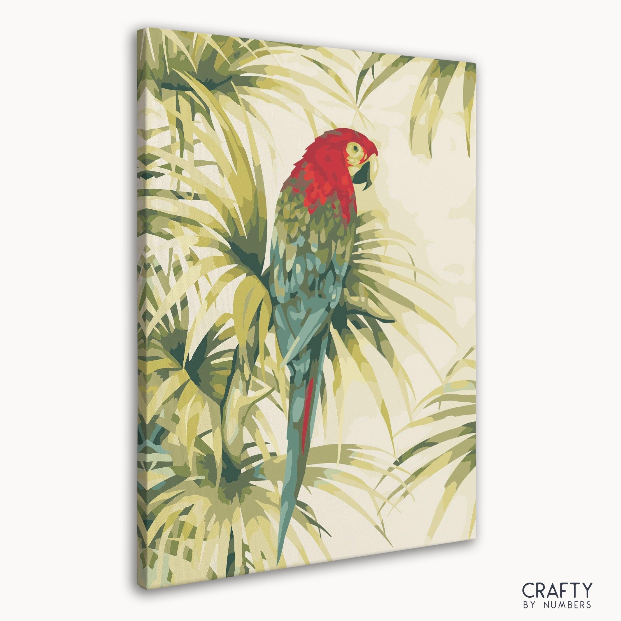 Detailed Peaceful Parrot paint by number featuring styles from famous artists paintings