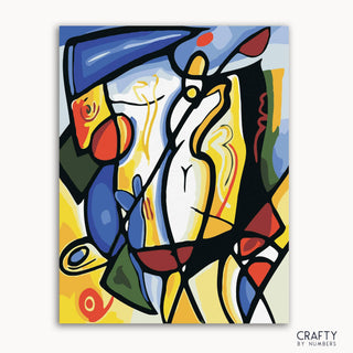 Picasso Abstract Value Draw finished paint by numbers artwork