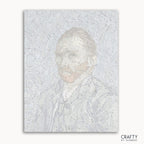 Portrait of Vincent Van Gogh paint by numbers kit featuring famous paintings by van gogh famous paintings and famous artists paintings.