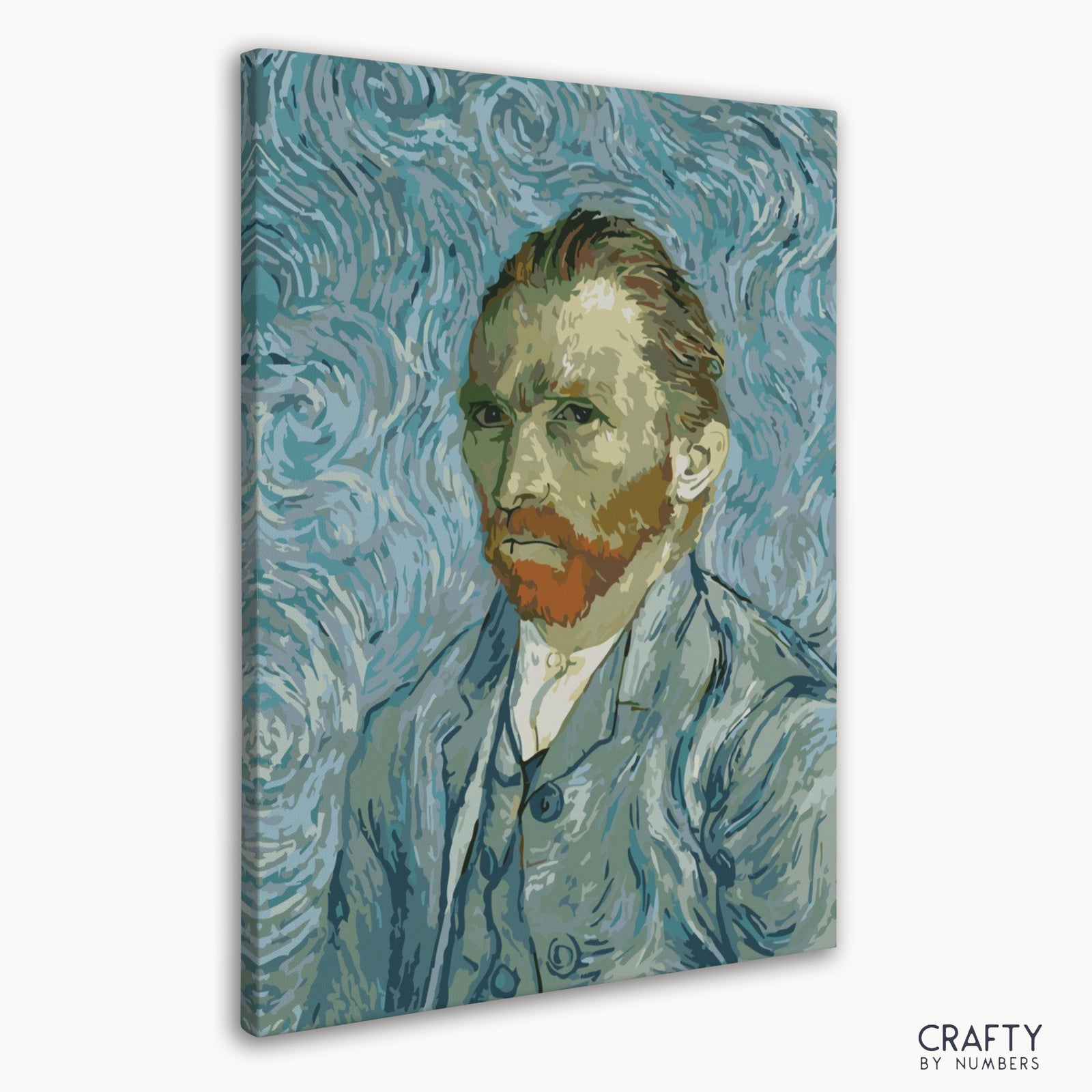 Close-up detail of Van Gogh Portrait artwork