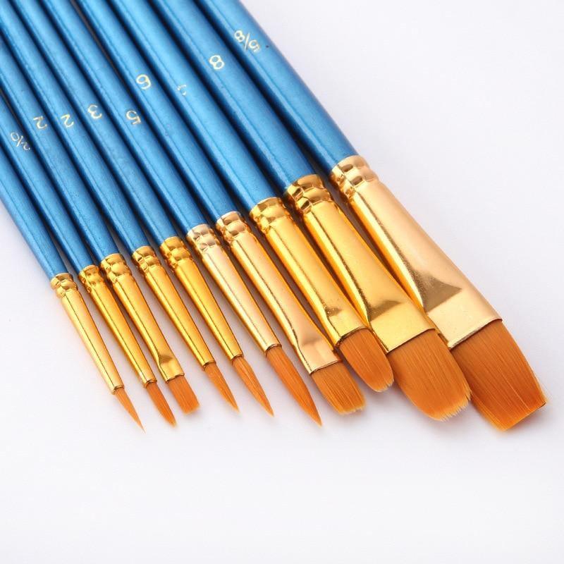 Premium Paint Brushes (10-Pack) (Free Gift) for paint by numbers supplies