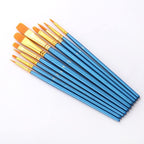 Premium Paint Brushes (10-Pack) - Crafty By Numbers - Paint by Numbers - Paint by Numbers for Adults - Painting - Canvas - Custom Paint by Numbers