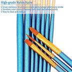 Premium Paint Brushes (10-Pack) - Crafty By Numbers - Paint by Numbers - Paint by Numbers for Adults - Painting - Canvas - Custom Paint by Numbers