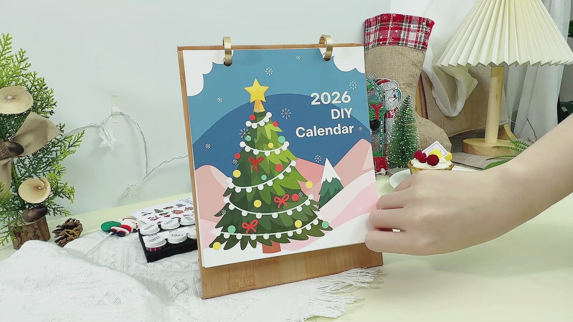 Seasonal paint by numbers project with festive Jingle & Joy design for holiday fun.