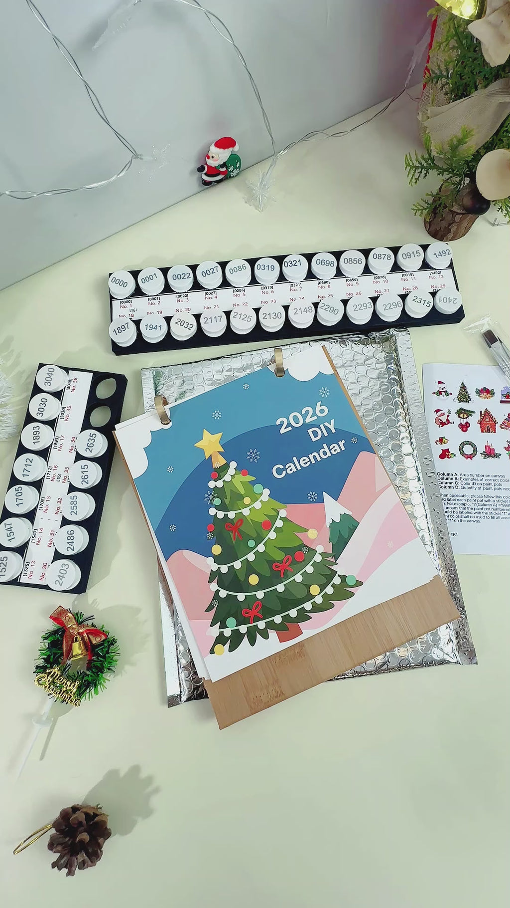 Festive Jingle & Joy paint by numbers kit for a creative Christmas holiday art project.