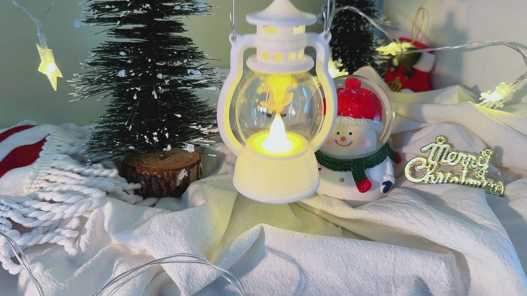 Festive Christmas ornaments with vibrant red, green, and gold colors, featuring “Ho Ho Holiday Magic” designs, arranged on a sparkling tree.