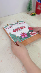 Holiday-themed paint by numbers advent calendar for Christmas craft projects.