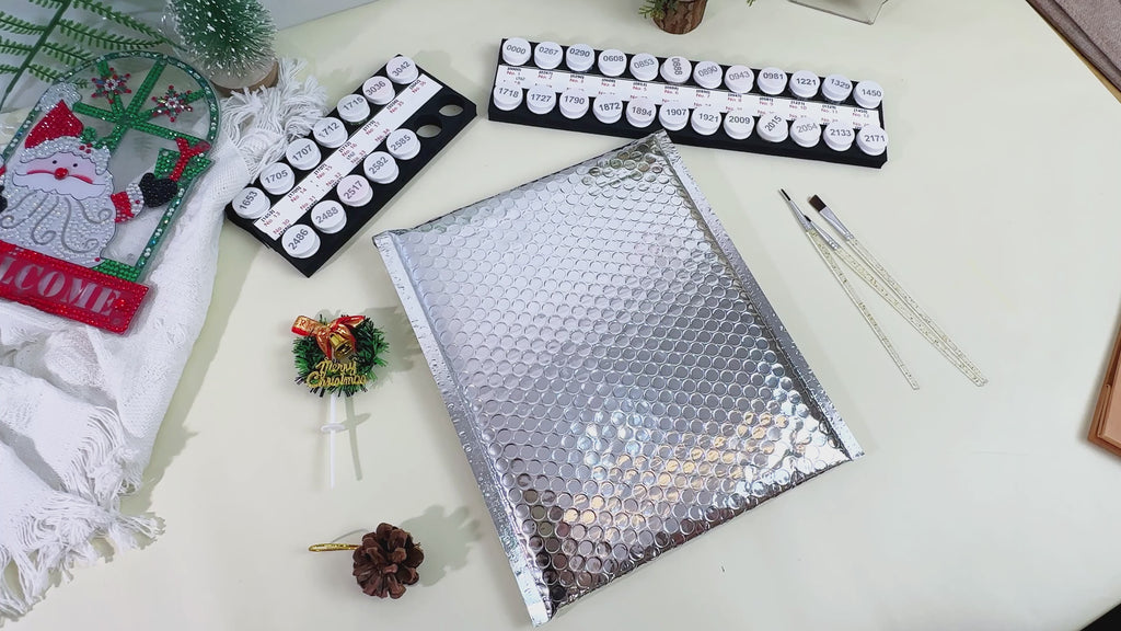 Seasonal painting activity with Holiday Magic Calendar paint by numbers, perfect for holiday crafts.