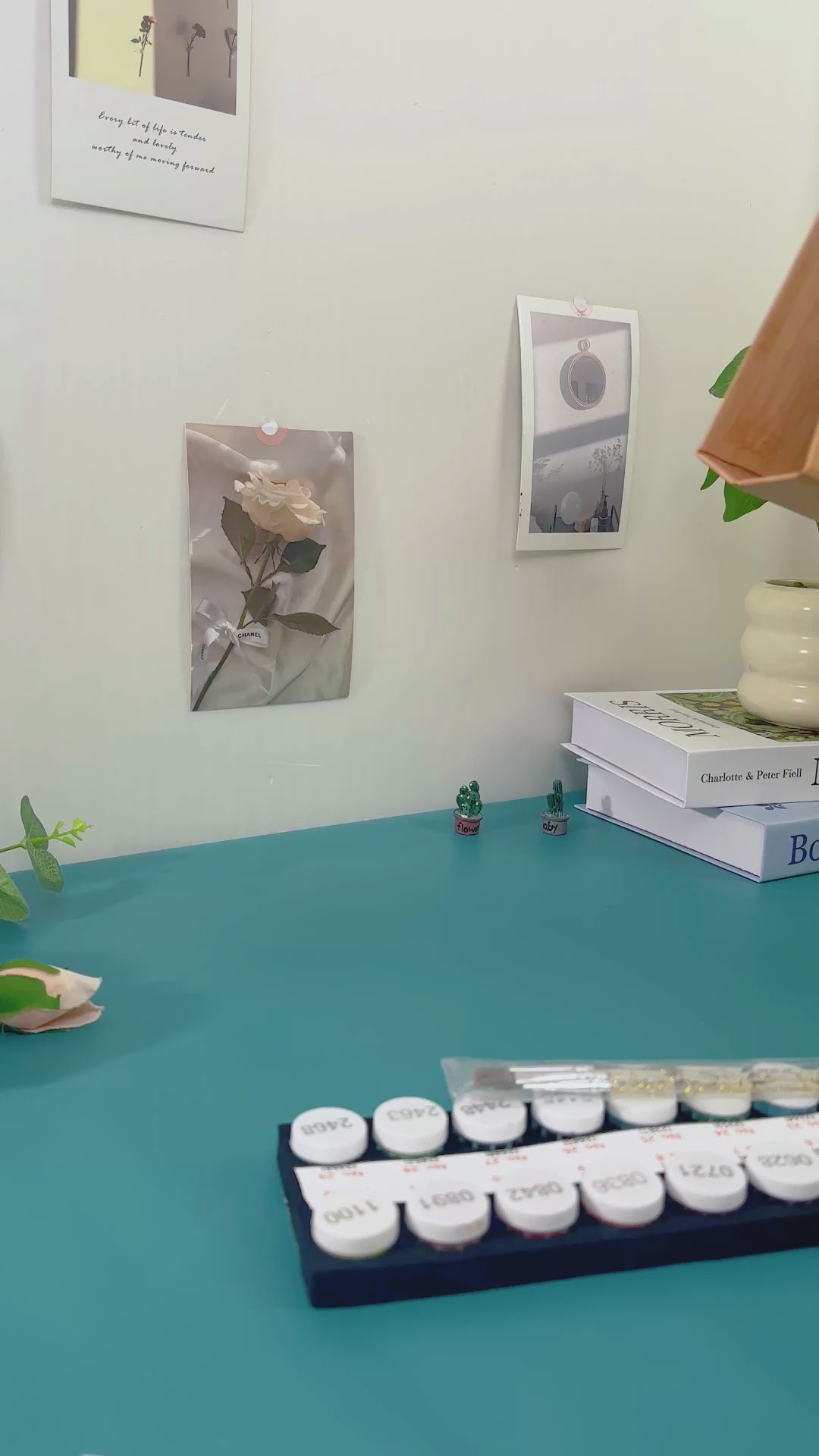 Houseplant Haven DIY paint by numbers kit with indoor plants illustration for relaxing botanical art at home.