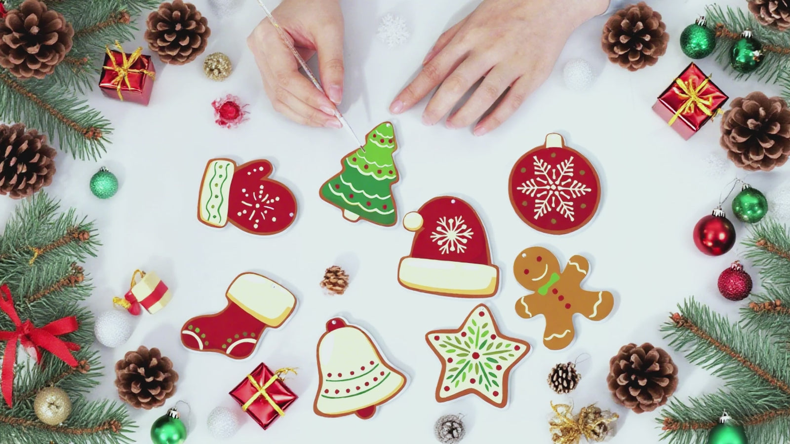 Colorful Christmas ornaments with glittery finishes hanging on a festive tree, capturing a joyful holiday sparkle.