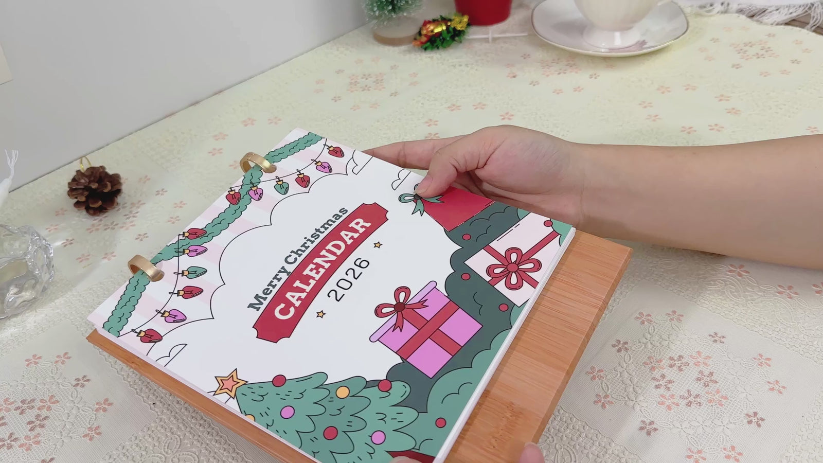 Christmas craft activity paint by numbers calendar for seasonal home decoration.
