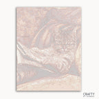 Reading Cat paint by number inspired by famous paintings and vincent van gogh famous paintings style.