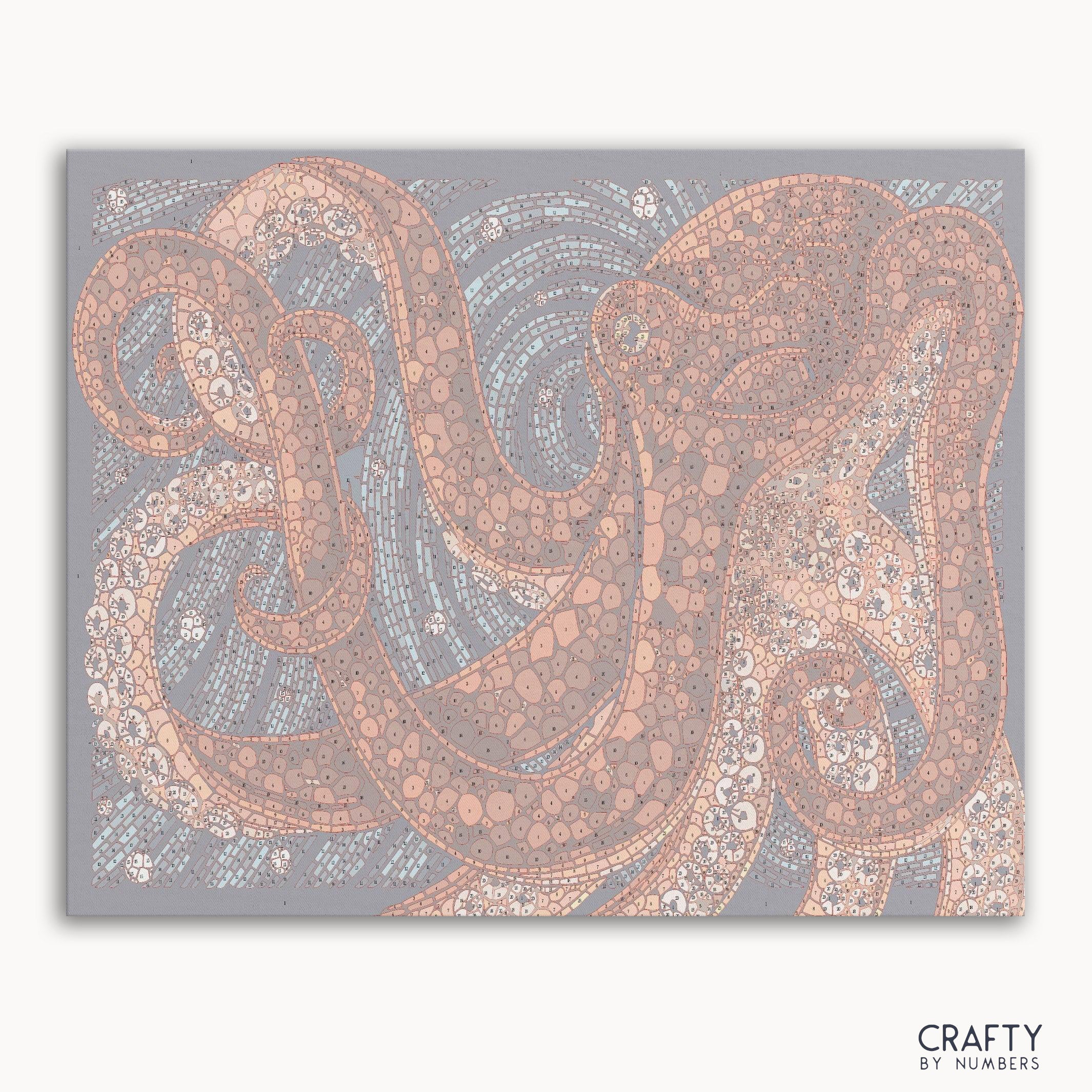 Red Octopus paint by number inspired by famous paintings featuring famous artists paintings and famous abstract paintings.