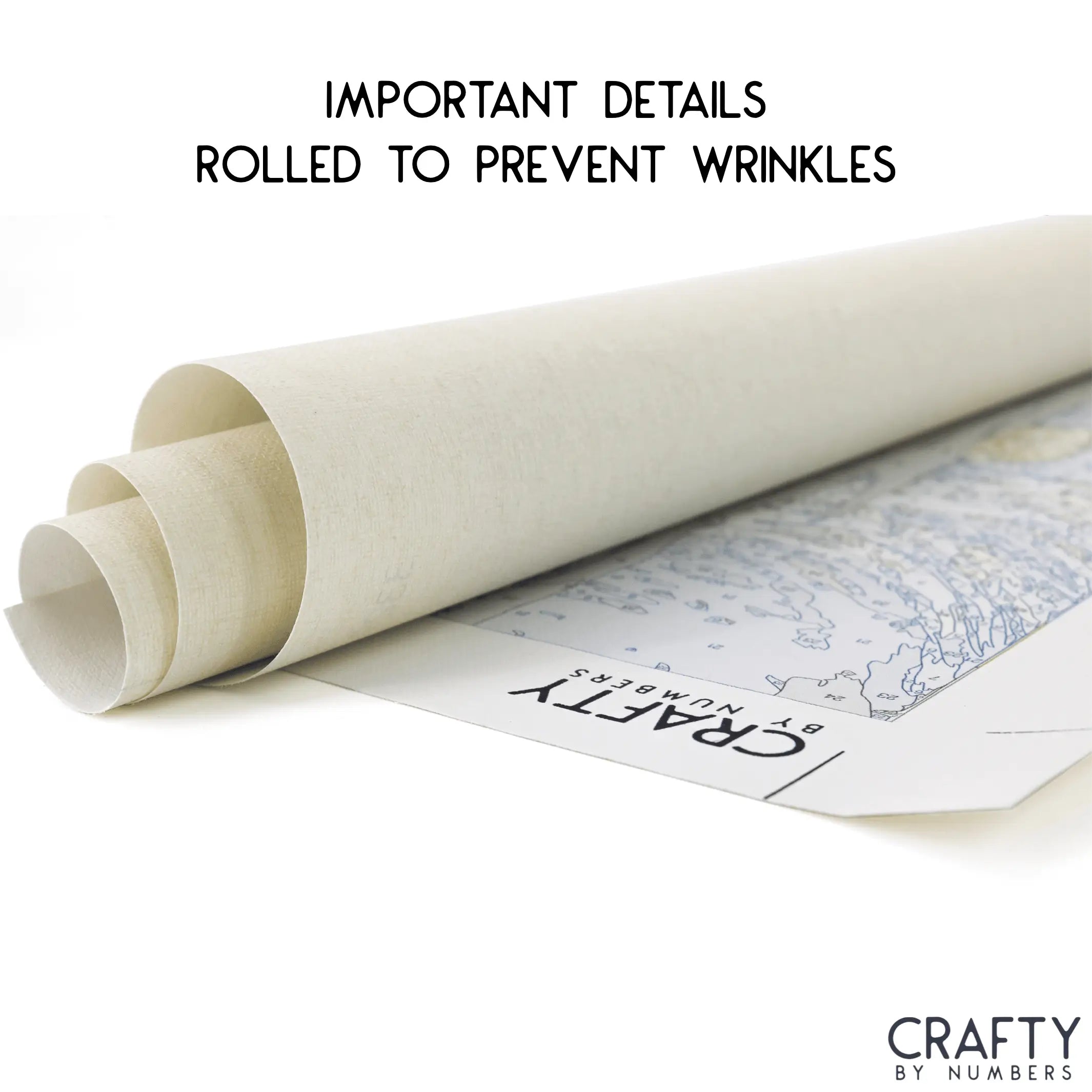 rolled canvas to prevent wrinkles