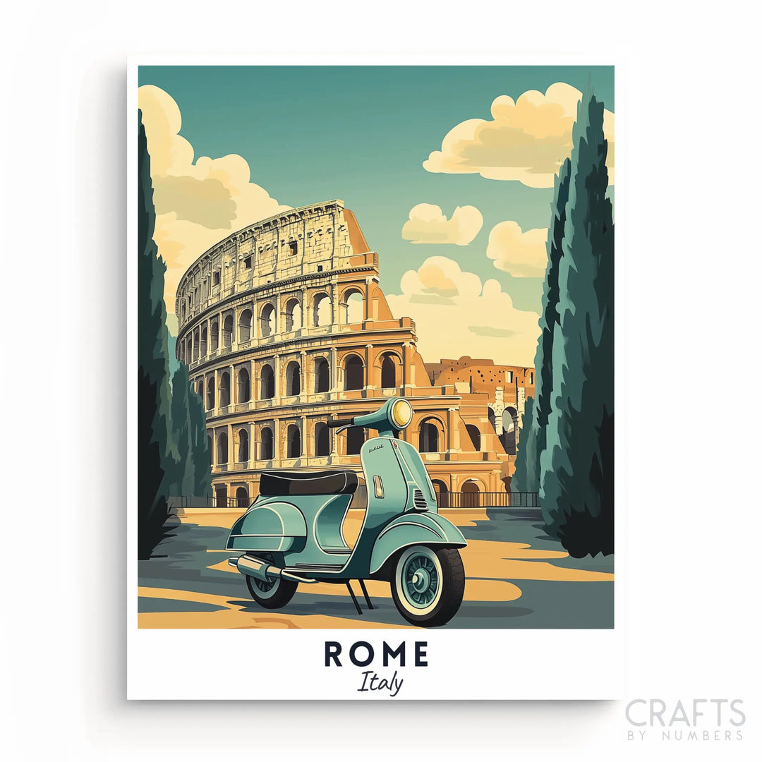 Rome Vespa - Travel Poster