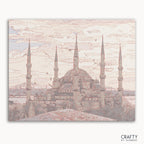 Royal Mosque paint by number featuring intricate details, famous paintings, vincent van gogh famous paintings, most famous paintings, famous landscape paintings