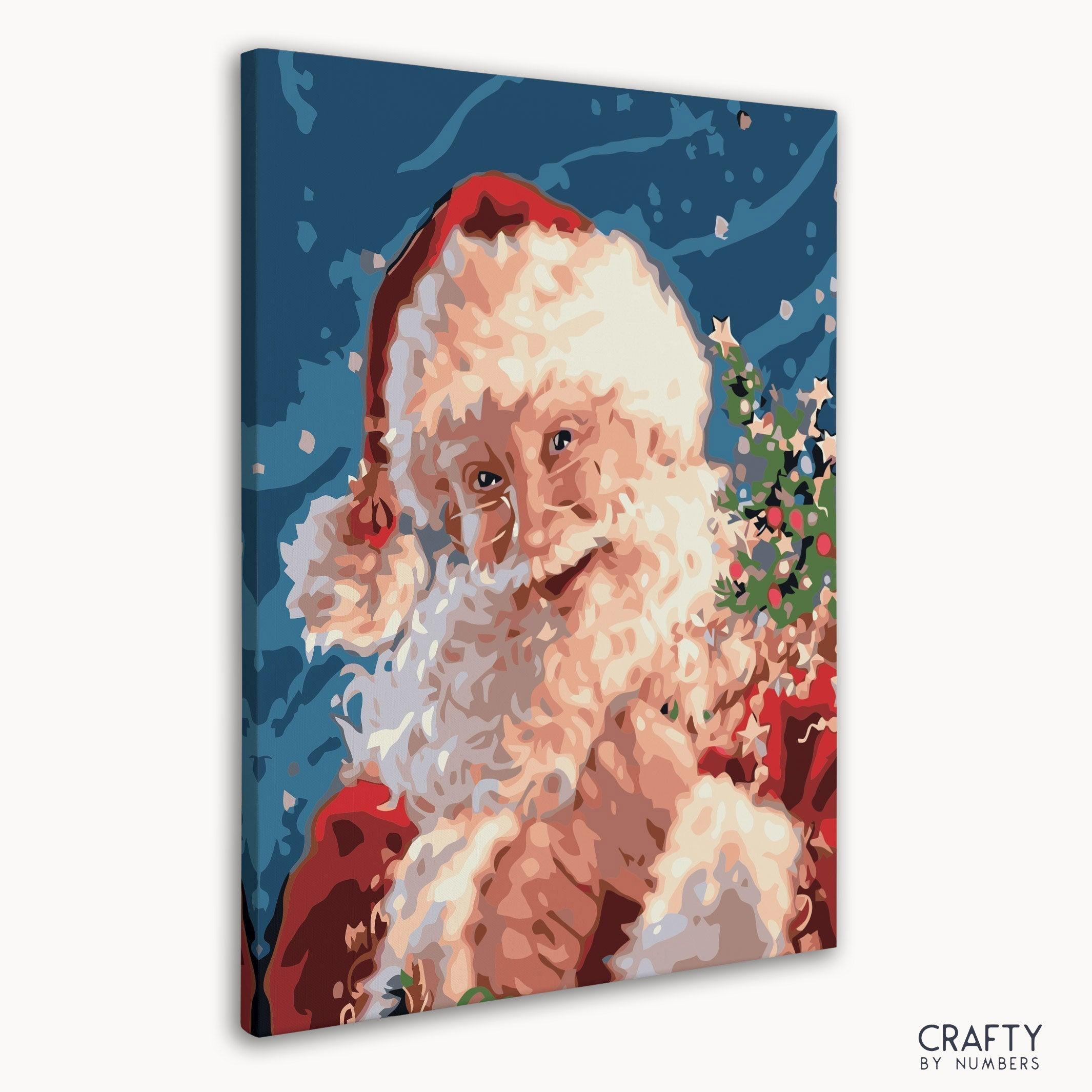Festive Santa Claus paint by number featuring colors and style reflecting famous artists paintings and famous paintings of women. top 10 picasso famous paintings pablo picasso famous paintings frida kahlo famous paintings