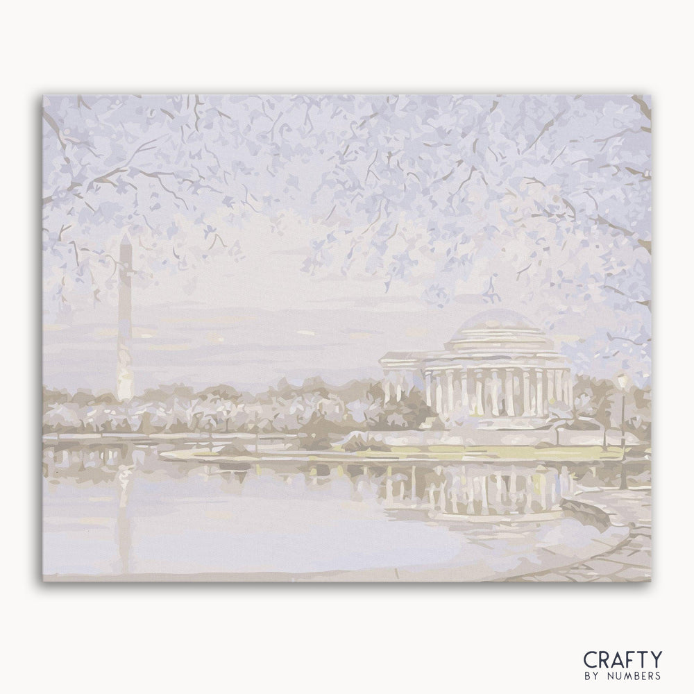 Cherry blossoms along the Tidal Basin in Washington DC during spring