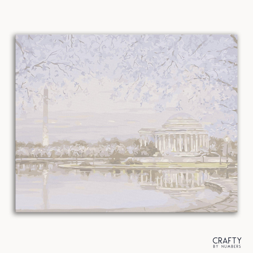 Cherry blossoms along the Tidal Basin in Washington DC during spring