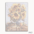 Sunflowers Decor paint by number inspired by famous paintings, capturing the essence of van gogh famous paintings and famous flower paintings.
