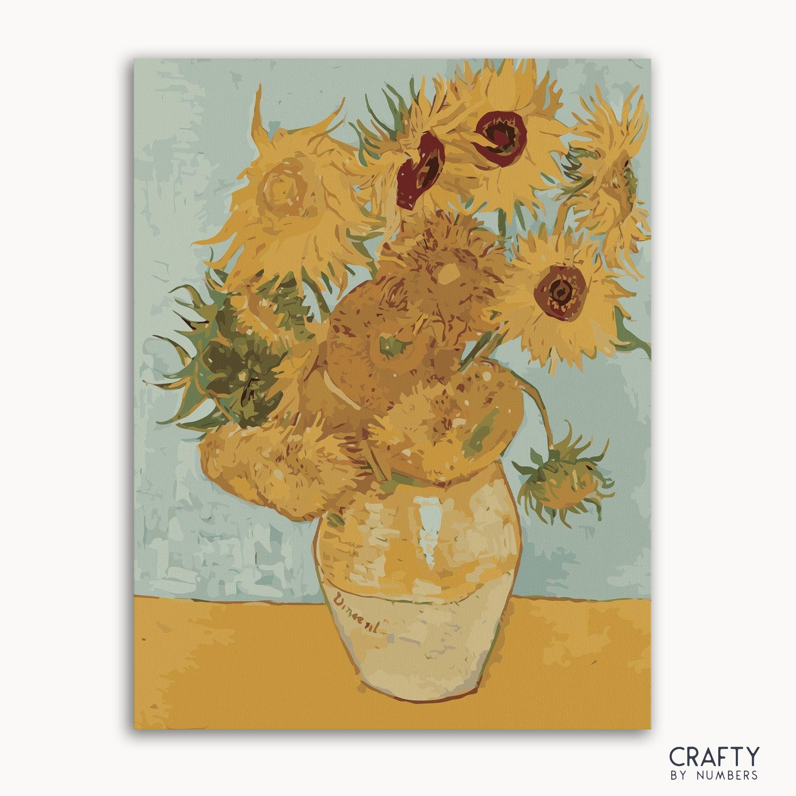 Sunflowers by Vincent van Gogh finished paint by numbers artwork