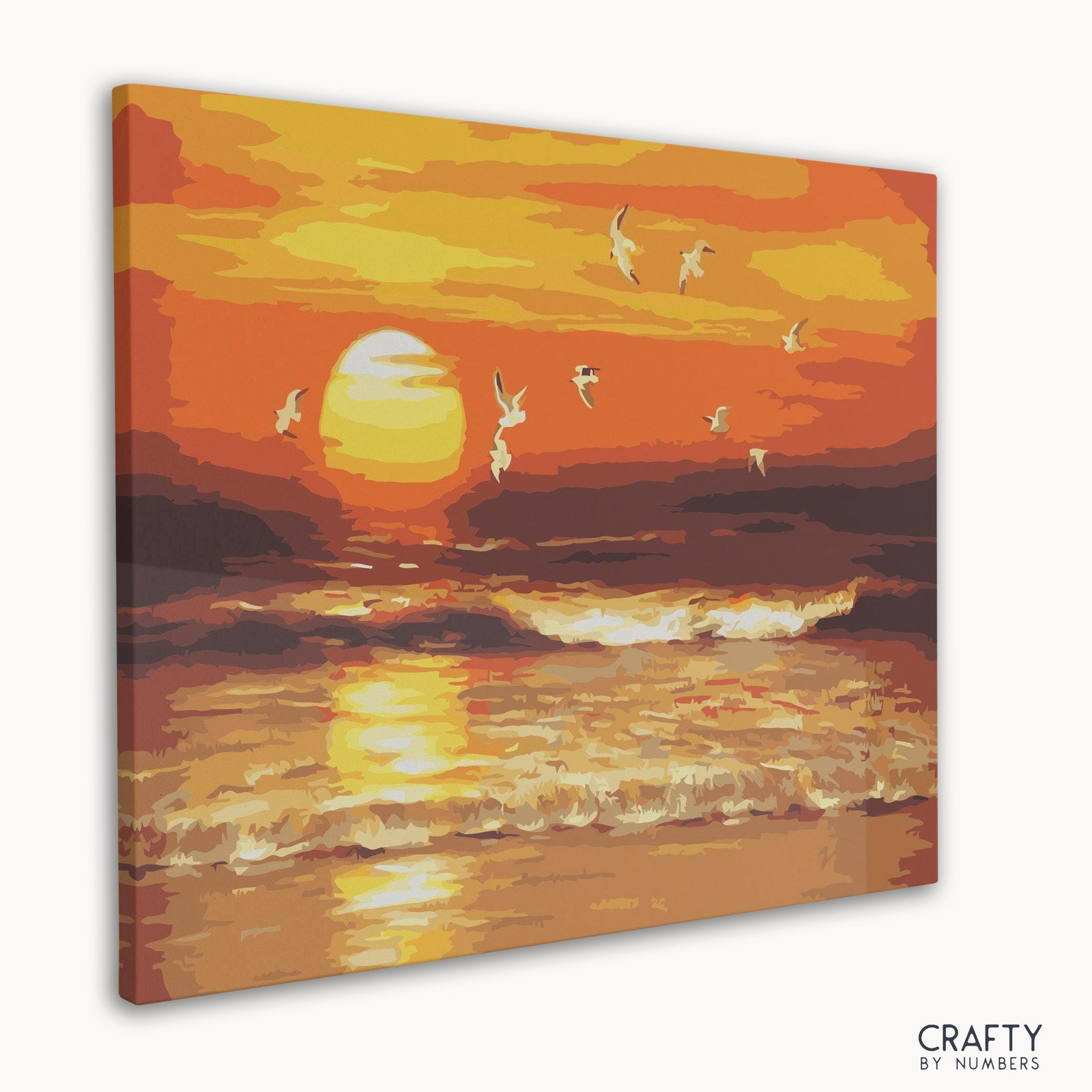 Close-up detail of Sunset Waves artwork