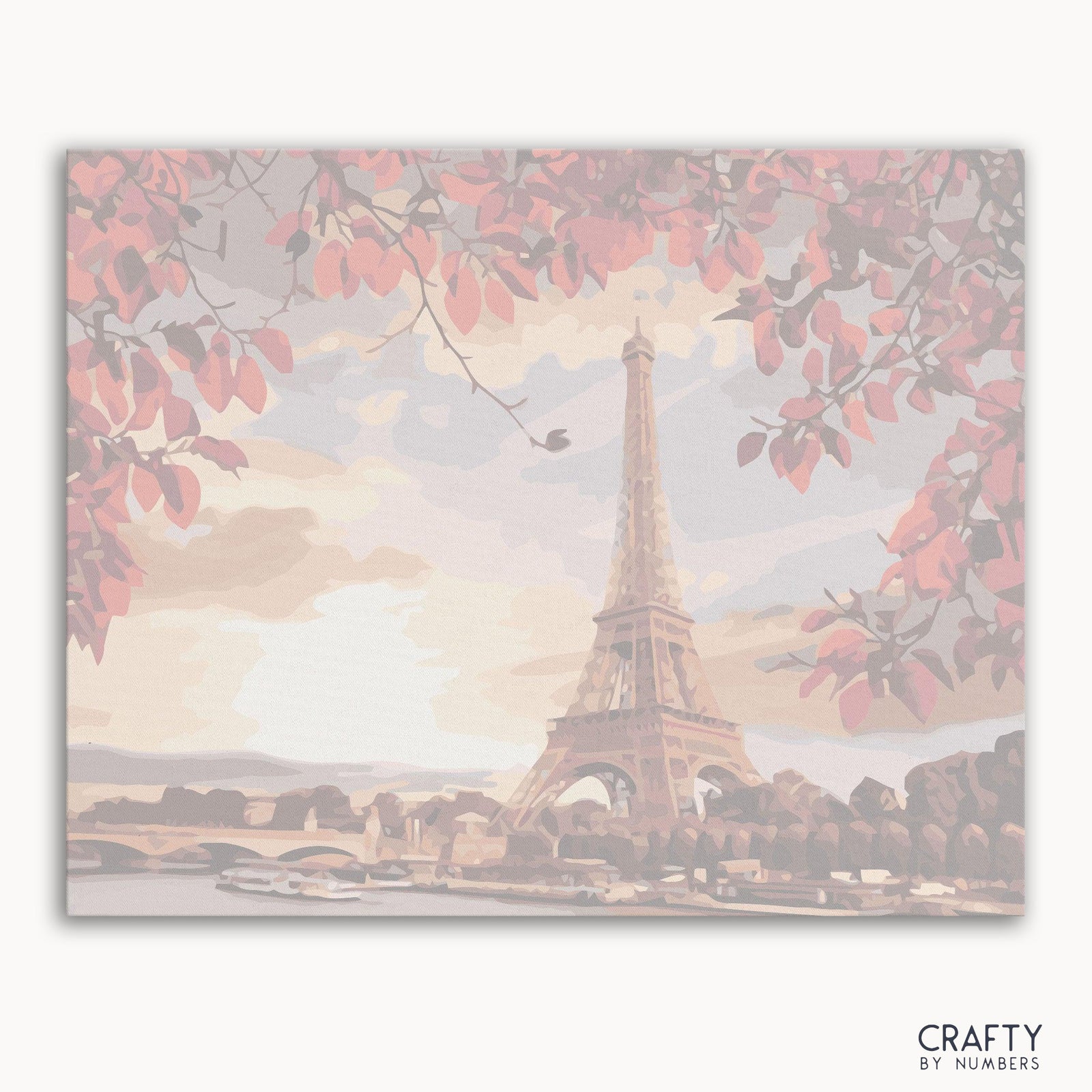Champ de Mars Gardens paint by numbers kit with canvas and paints