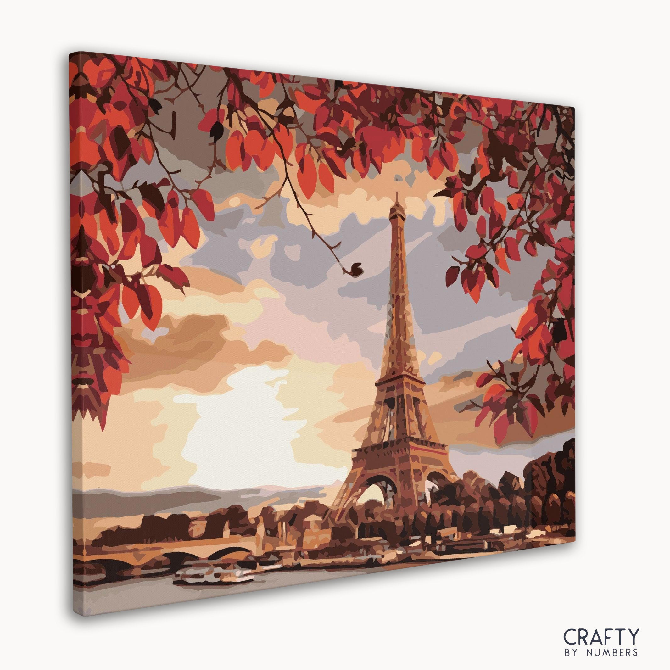 DIY paint by numbers canvas featuring Champ de Mars gardens