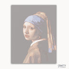 The Girl with a Pearl Earring paint by numbers kit capturing famous paintings style by Johannes Vermeer