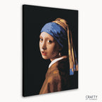 Detailed classic art kit featuring The Girl with a Pearl Earring, one of the most famous paintings of women