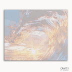 Twilight Sunset Waves paint by numbers kit front cover showing sunset ocean waves