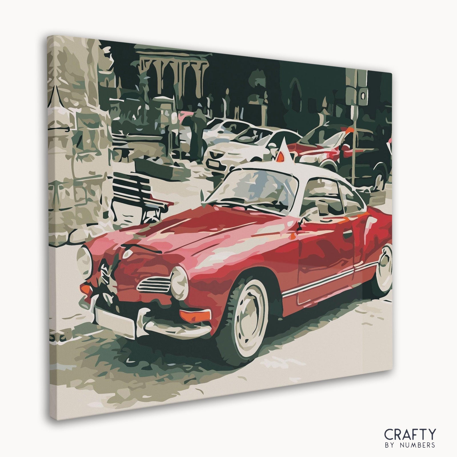 Numbered canvas preview for the Vintage Car design