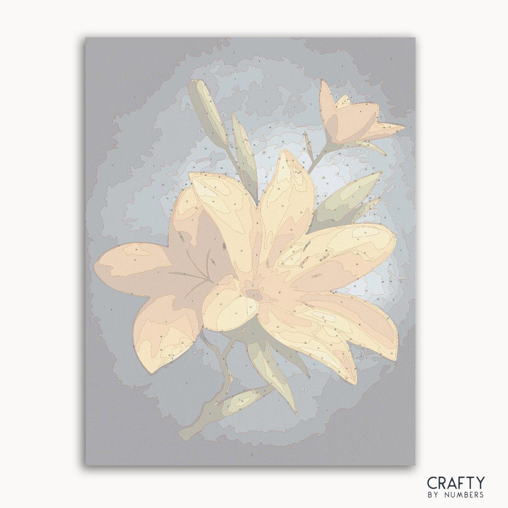 Yellow Flowers Lotus paint by number inspired by famous paintings and famous flower paintings