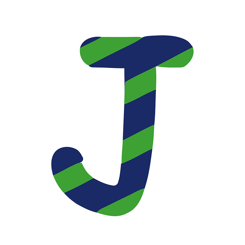 Peinture en zigzag par numéros lettre H de couleur bleue et verte