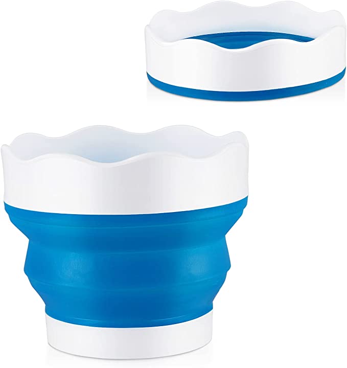 Collapsible Paint Brush Washer Cup - Crafty by Numbers - Paint by Numbers - Color Blue