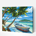 DIY painting kit Heavenly Calm featuring tranquil landscape