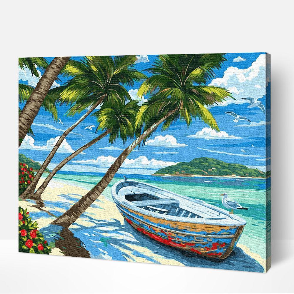 Kit de pintura DIY Heavenly Calm con un paisaje tranquilo