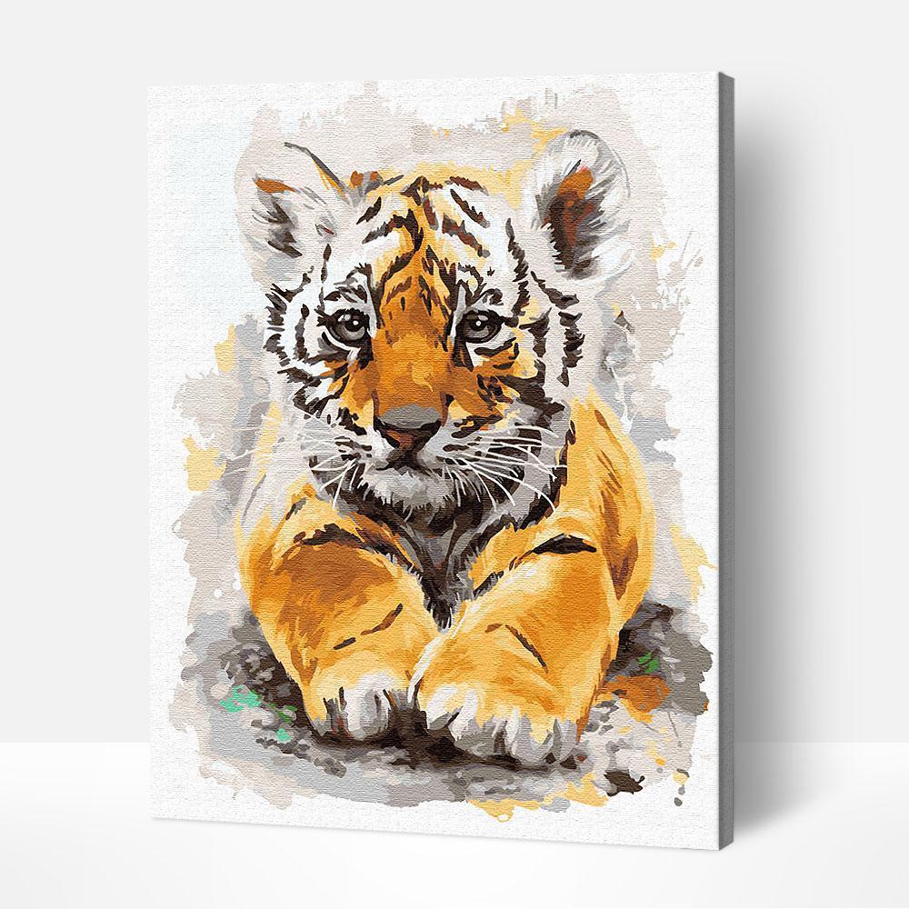 Baby Tiger, Paint by Numbers, Crafty by Numbers