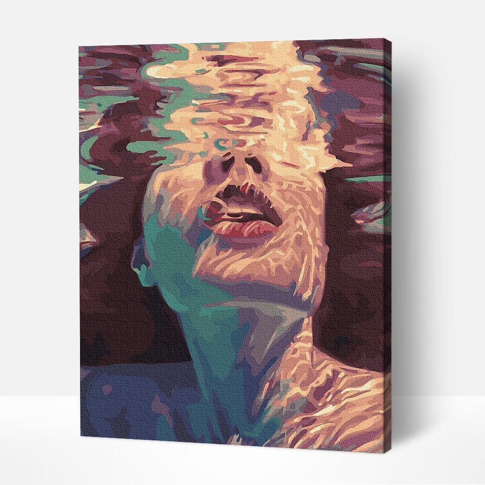 Debajo de la superficie del agua, pintura por números, manualidades por números