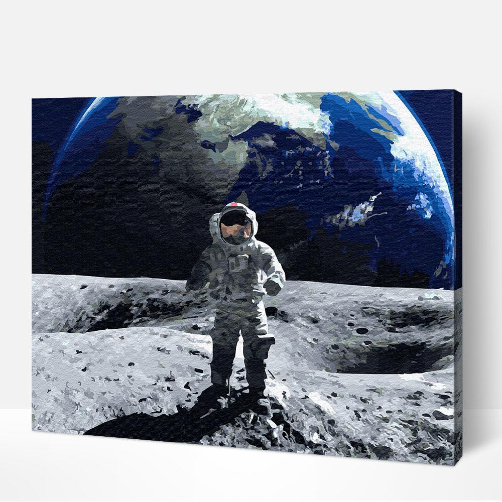 Colorful walking on the Moon paint by number canvas with celestial elements, frida kahlo famous paintings, famous art paintings, picasso famous paintings, famous picasso paintings.