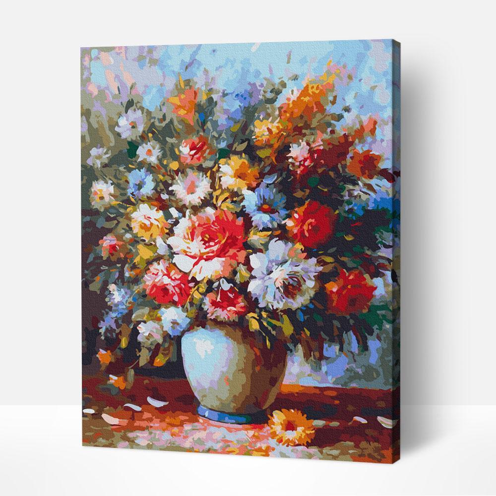 Garden flowers painting kit image
