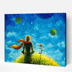 The Little Prince paint by number with intricate design reflecting famous artists paintings and famous paintings of women.