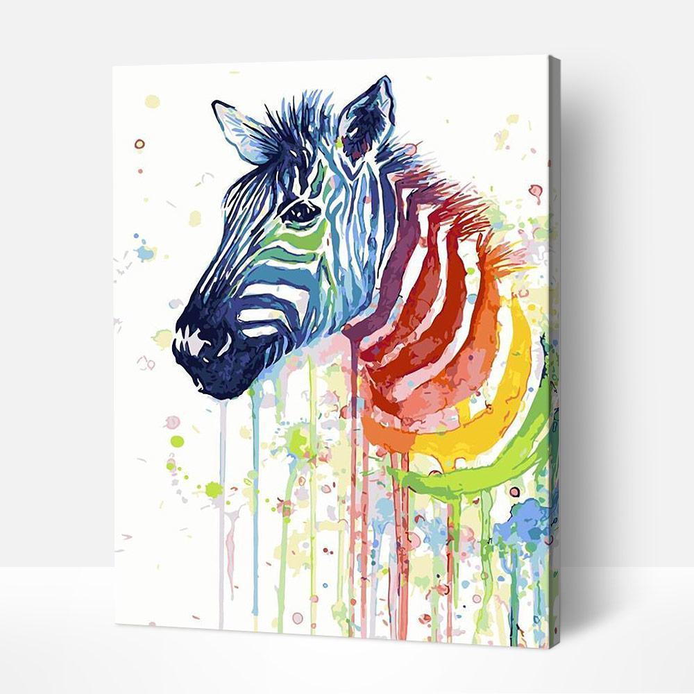 Rainbow Zebra – Crafty By Numbers
