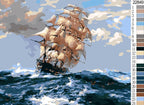 Abstract Sailing Ship - Crafty By Numbers - Paint by Numbers - Paint by Numbers for Adults - Painting - Canvas - Custom Paint by Numbers