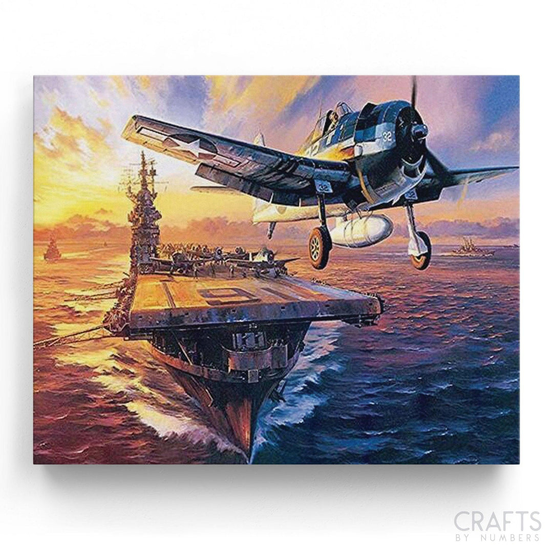 Aircraft Carrier - Crafty By Numbers - Paint by Numbers - Paint by Numbers for Adults - Painting - Canvas - Custom Paint by Numbers
