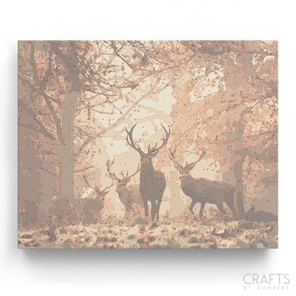 Animals In Autumn Forest - Crafty By Numbers - Paint by Numbers - Paint by Numbers for Adults - Painting - Canvas - Custom Paint by Numbers