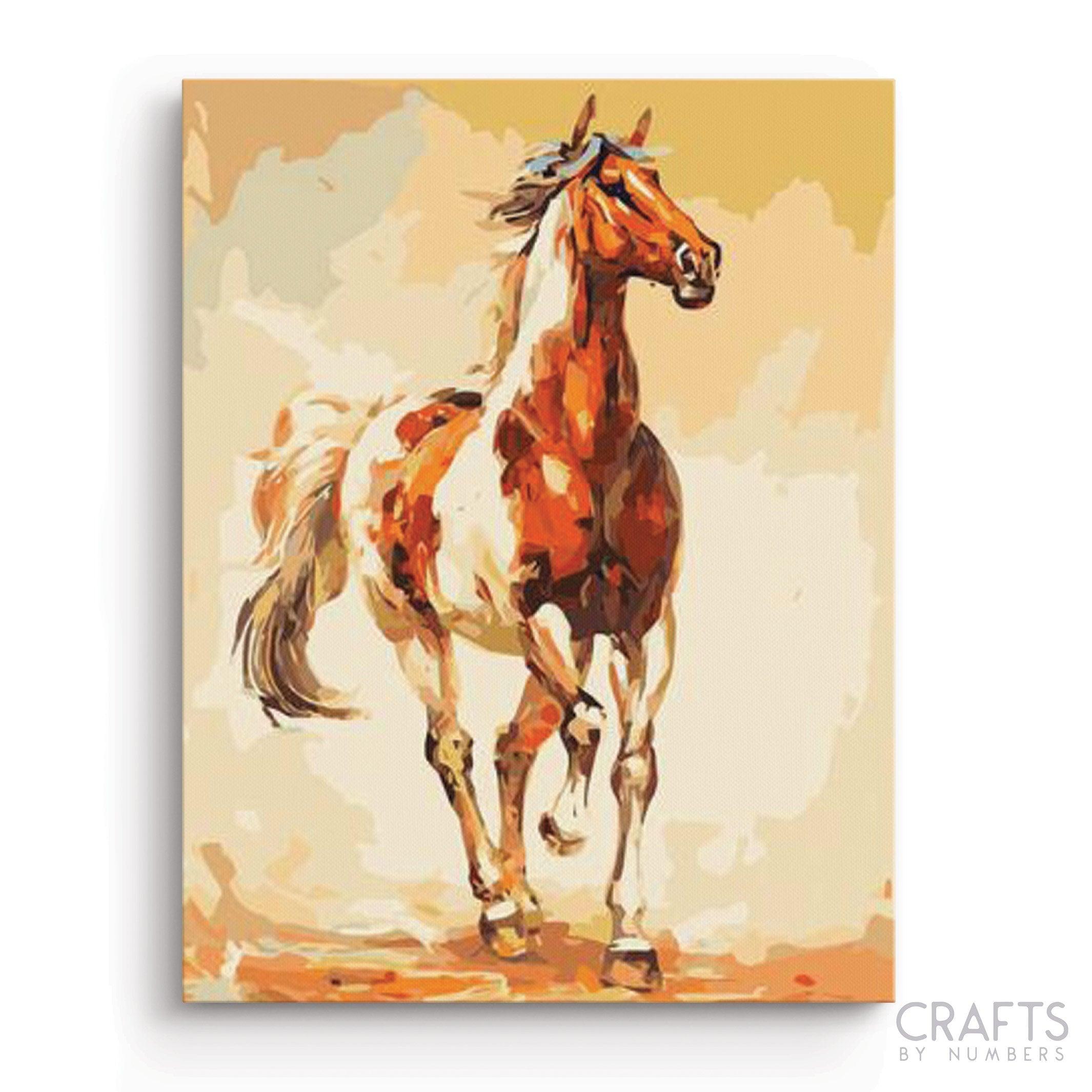 Mustang Horse Painting-Horse fashion art print of 'Orion'