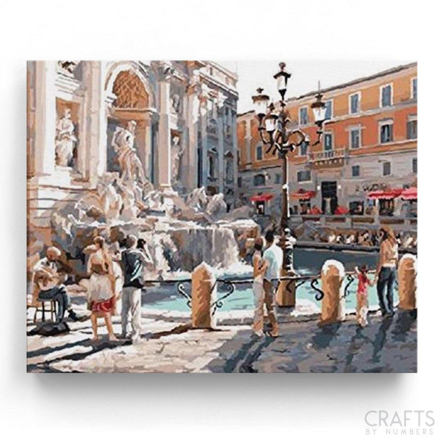 Art Of Trevi Fountain - Crafty By Numbers - Paint by Numbers - Paint by Numbers for Adults - Painting - Canvas - Custom Paint by Numbers